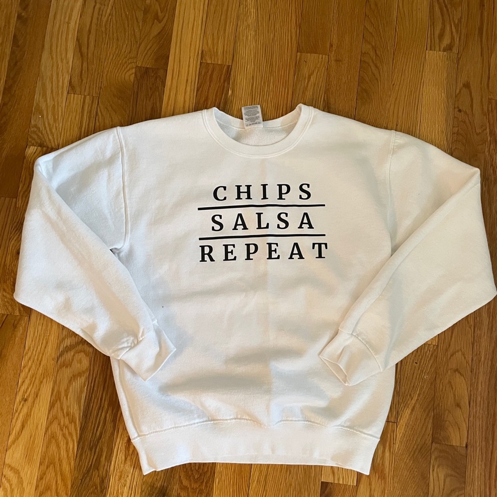 White crewneck sweatshirt size small
